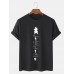 Mens Figure Music Performance Print Short Sleeve Cotton T  Shirts