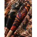 Mens Abstract Print V  Neck Short Sleeve Top Home Pajamas Sauna Sweating Suit