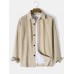 Mens Corduroy Solid Button Down Front Outwear Cardigan