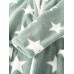 Mens Thick Star Print Home Sashes Plush Warm Hooded Sleepwear Robes With Pocket