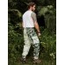 Men Two Tone Camo   Tie Dyed Multi Pocket Ankle Length Cargo Pants