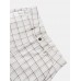 Men Plaid Pattern Buttons Double Pockets Ankle Length Formal Suit Pants